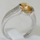 Anello donna Oro bianco 18kt topazio solitario sintetico