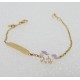 BRACCIALE BIMBA ORO GIALLO 18 KT CON LEOCORNO COLORATO