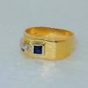 Anello Uomo mignolo Oro Giallo Bianco 18kt 750% modello ELEGANCE Oro grammi 7,80