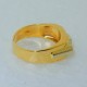 Anello Uomo Oro Giallo Bianco 18kt 750% modello ELEGANCE Oro grammi 7,80