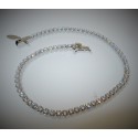 Bracciale Tennis Oro Bianco 18kt e Zirconi bianchi taglio brillante BOVO