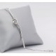 Bracciale Tennis Cuore Oro Bianco 18kt e Zirconi bianchi taglio brillante