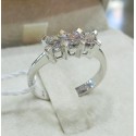 Trilogy anello in oro 18 kt con brillanti naturali carati 0.60 trilogy diamanti