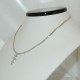Girocollo sposa pendente OroBianco18kt e Zirconi bianchi taglio brillante