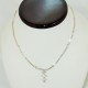 Girocollo sposa pendente OroBianco18kt e Zirconi bianchi taglio brillante