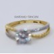 Anello Donna solitario Oro Bianco Giallo 18kt Zircone taglio brillante