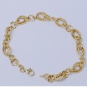 Bracciale donna Oro giallo 18 kt a catena lucido e lavorato