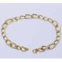 Bracciale donna catena oro giallo 18 kt - 750%. LUCIDO E LAVORATO