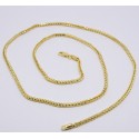COLLANA cm60 ORO GIALLO 18 KT 750% Unisex Modello SPIGA Catena Collier Girocollo