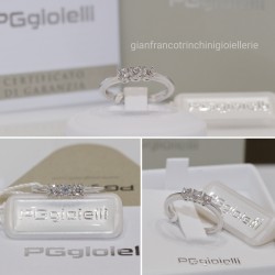 Anello Trilogy Diamanti Oro Bianco 18 kt PG GIOIELLI