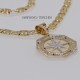 COLLANA ORO 18 Kt ROSA DEI VENTI CATENA cm 50 Uomo GRAMMI 12,30