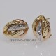 Orecchini Classici tre colori Oro giallo bianco rosa 18kt