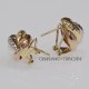 Orecchini Classici tre colori Oro giallo bianco rosa 18kt