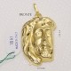 PENDENTE VOLTO CROCEFISSO CRISTO GESU ORO GIALLO18KT 750% GRAMMI 6,60