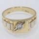 Anello Uomo Oro Giallo Bianco18kt 750% Oro grammi 6,70