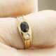 ANELLO UOMO ORO GIALLO 18KT con pietre GRAMMI 5,20