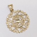 PRESENTOSA PENDENTE CIONDOLO ORO GIALLO 18 kt GIOIELLO D' ABRUZZO FILIGRANA