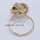 ANELLO NODO ORO GIALLO 18 kt LUCIDO E SATINATO