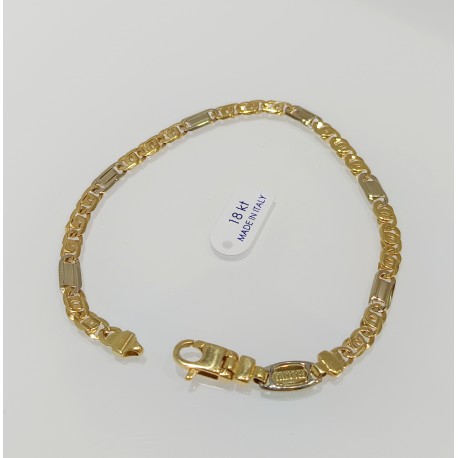Bracciale uomo catena oro giallo 18 kt - 750%. Oro 10,20 grammi