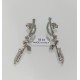 ORECCHINI SERPENTE ORO BIANCO 18kt CON ZIRCONI BIANCHI TAGLIO BRILLANTE