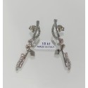 ORECCHINI SERPENTE ORO BIANCO 18kt CON ZIRCONI BIANCHI TAGLIO BRILLANTE