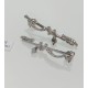 ORECCHINI SERPENTE ORO BIANCO 18kt CON ZIRCONI BIANCHI TAGLIO BRILLANTE