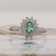 SMERALDO ANELLO DIAMANTI ORO BIANCO18KT KARAL GIOIELLI