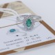 SMERALDO ANELLO DIAMANTI ORO BIANCO18KT KARAL GIOIELLI