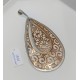 Ciondolo Pendente Oro Bianco/Rosa18 kt-750% lavorazione fantasia goccia