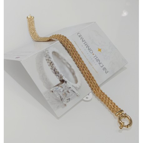 Bracciale donna Oro giallo 18 kt a tre funi peso ORO GRAMMI 7,10
