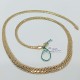 COLLANA COLLIER Catena SPIGA GIROCOLLO ORO GIALLO 18 KT 750% Donna 9,70 grammi