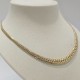 COLLANA COLLIER Catena SPIGA GIROCOLLO ORO GIALLO 18 KT 750% Donna 9,70 grammi