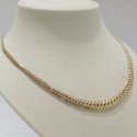 COLLANA  COLLIER Catena SPIGA GIROCOLLO ORO GIALLO 18 KT 750% Donna 9,70 grammi