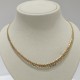 COLLANA COLLIER Catena SPIGA GIROCOLLO ORO GIALLO 18 KT 750% Donna 9,70 grammi