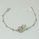 Bracciale Donna in Oro bianco18kt con centrale e zirconi taglio brillante